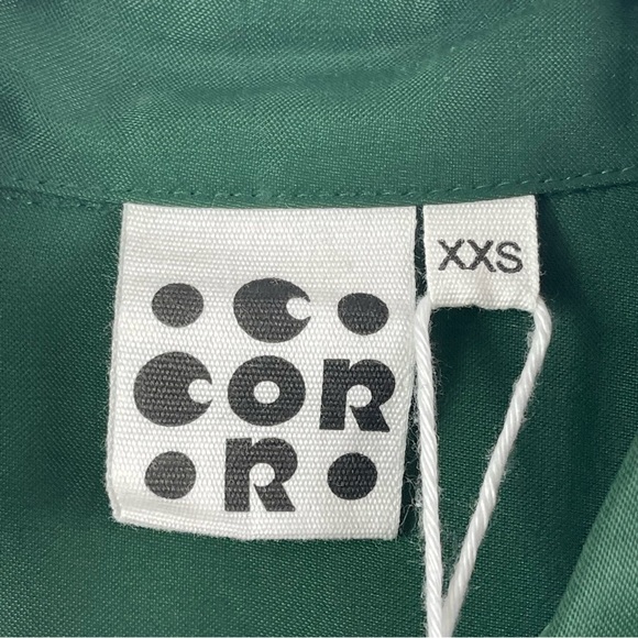 NWT Corcor The Greenwich Satin Oversized Button-Up Shirt Sz XXS - Picture 9 of 10